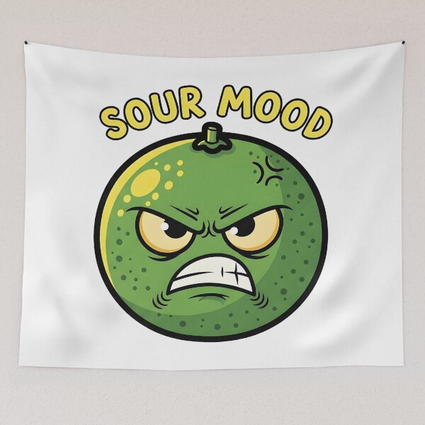 Item preview, Funny calamansi illustration Sour Mood designed and sold by Uglyandcute.