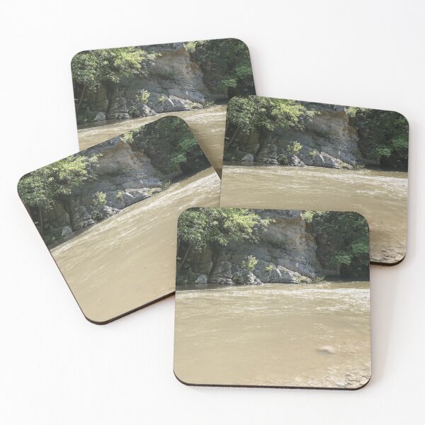 Item preview, Tranquil River Scene with Rocky Cliff designed and sold by Georgia Mizuleva.