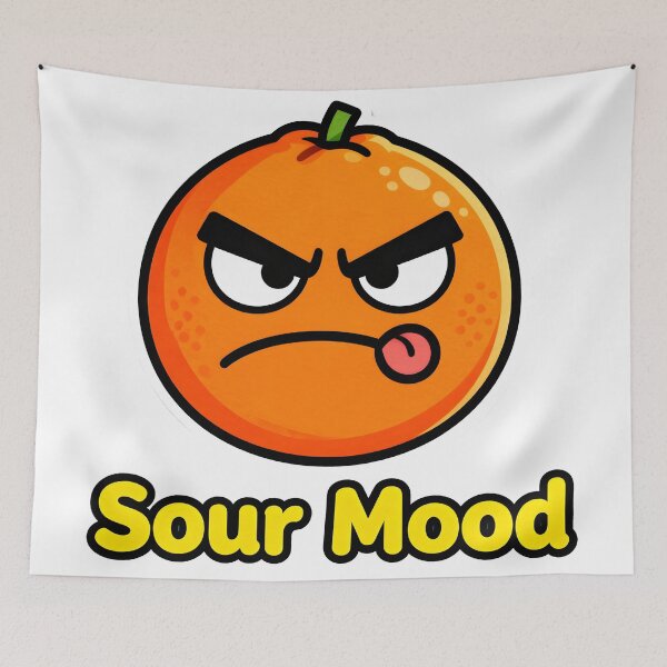 Item preview, Funny calamansi illustration Sour Mood designed and sold by Uglyandcute.
