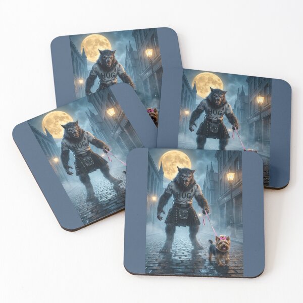 Item preview, Werewolf in London Takes Yorkie for Walkies designed and sold by Tridentulus.