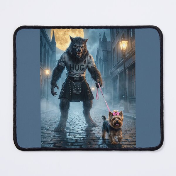 Item preview, Werewolf in London Takes Yorkie for Walkies designed and sold by Tridentulus.