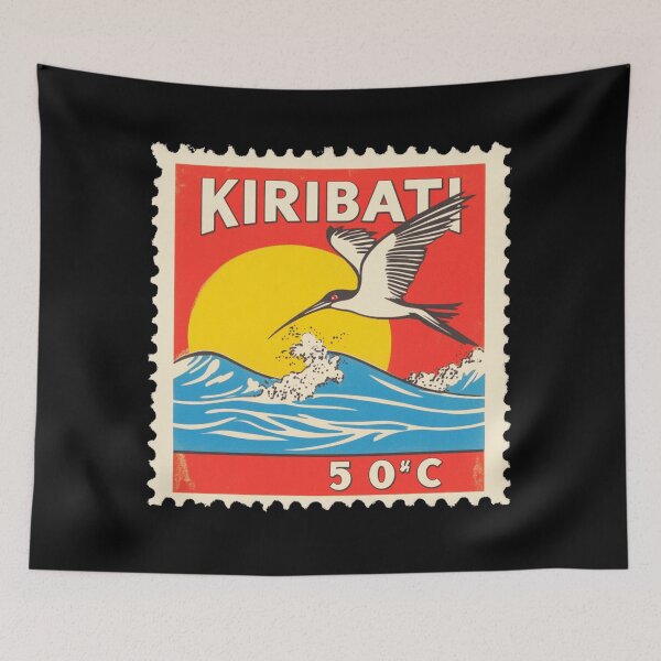 Item preview, Vintage Kiribati Postage Stamp Art - Frigatebird & Rising Sun designed and sold by tiigerdad.