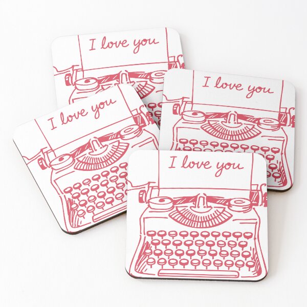 Item preview, Vintage Typewriter Love Line Art designed and sold by Auravera Designs.