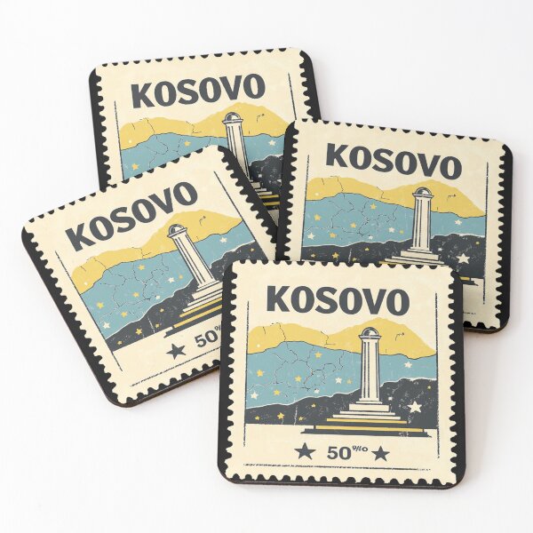 Item preview, Vintage Kosovo Postage Stamp Art - Independence & Stars designed and sold by tiigerdad.