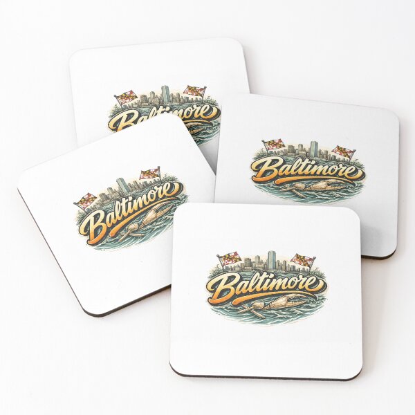 Item preview, Baltimore Script Harbor Logo designed and sold by SoftDaysCo..