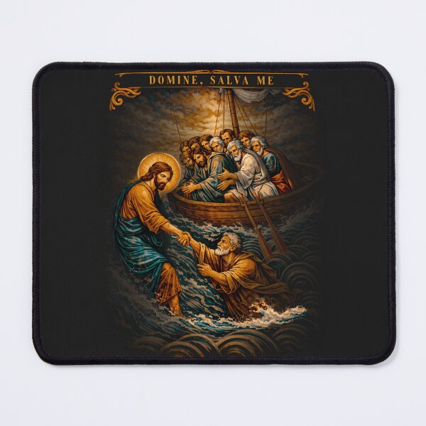 Item preview, Domine, Salva Me — Christ Lifting Peter (Gallery Icon Tee) designed and sold by Sanctum Icons.