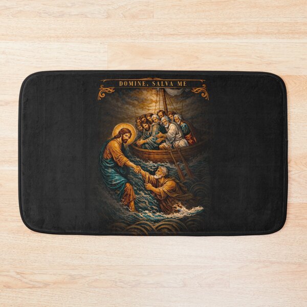Item preview, Domine, Salva Me — Christ Lifting Peter (Gallery Icon Tee) designed and sold by Sanctum Icons.
