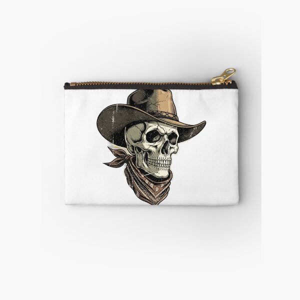 Item preview,  Gothic western skull with a top hat, surrounded by cobwebs designed and sold by VerizalShop.