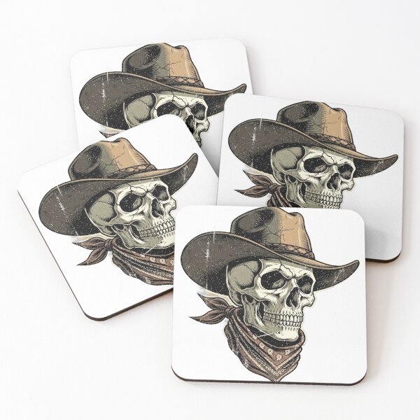 Item preview,  Gothic western skull with a top hat, surrounded by cobwebs designed and sold by VerizalShop.