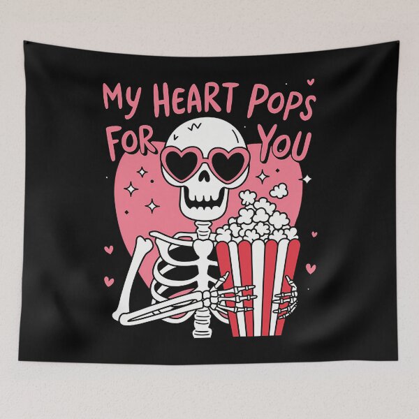 Item preview, My Heart Pops for You Skeleton Popcorn designed and sold by rskybohty25.