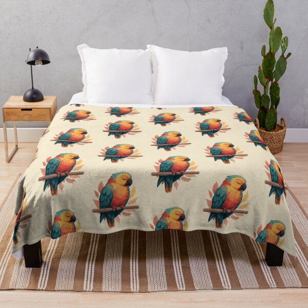 Item preview, Sleeping little parrot – Cute bird cartoon illustration designed and sold by Meiersbeste.