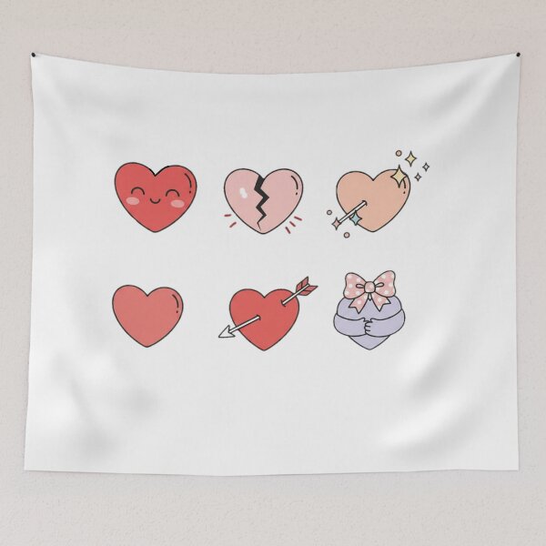 Item preview, Cute Heart Sticker Pack – 6 Romantic Love Hearts | Valentine Aesthetic Stickers designed and sold by Fandom Universe.