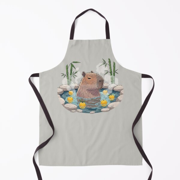 Item preview, Kawaii Capybara Yuzu Bath Illustration designed and sold by SholoStudio.