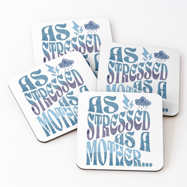 Item preview, Cita divertida: "Tan estresada como una madre..." | Azul y morado designed and sold by LunasLittleFinds.