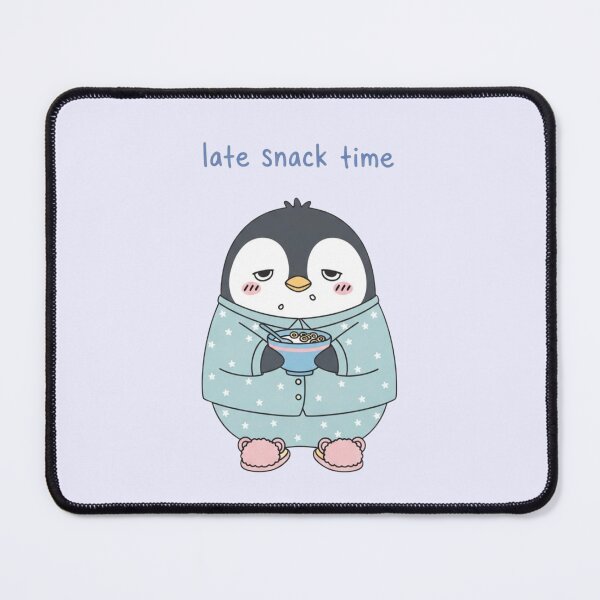 Item preview, Late Snack Time Cute Penguin Sticker | Cozy Night Owl Pastel Meme Art designed and sold by Moon's Arts.