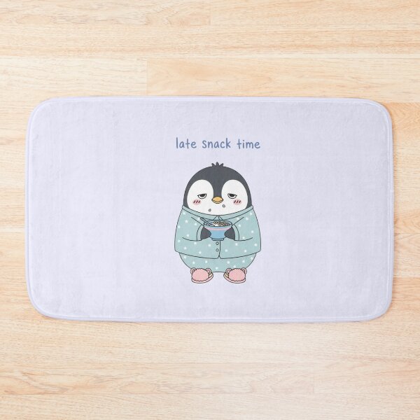 Item preview, Late Snack Time Cute Penguin Sticker | Cozy Night Owl Pastel Meme Art designed and sold by Moon's Arts.