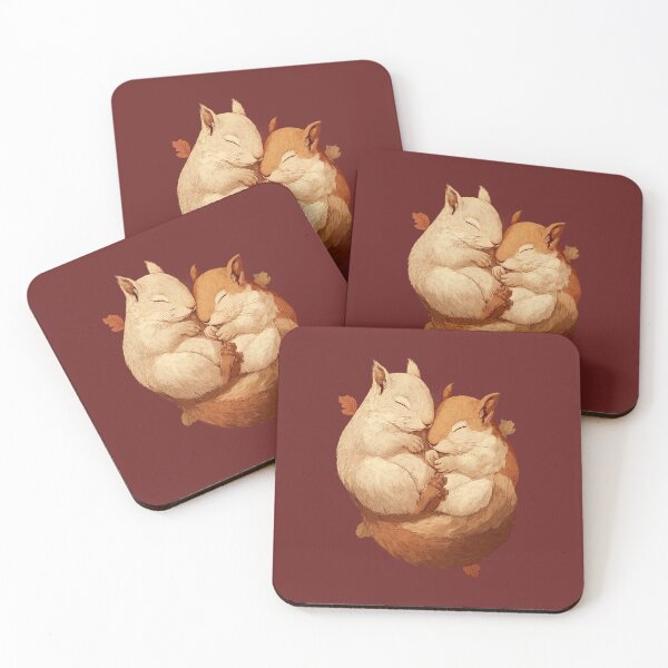 Item preview, Two sleeping squirrels – Cute cartoon animal illustration designed and sold by Meiersbeste.