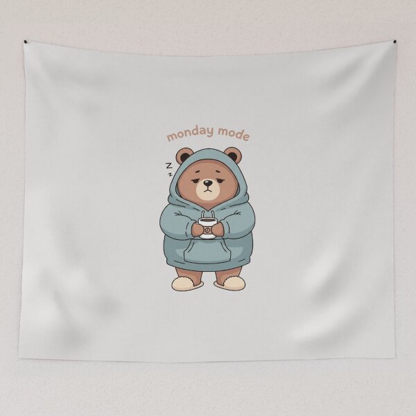 Item preview, Sleepy Bear Monday Mode Funny Work Meme designed and sold by Moon's Arts.