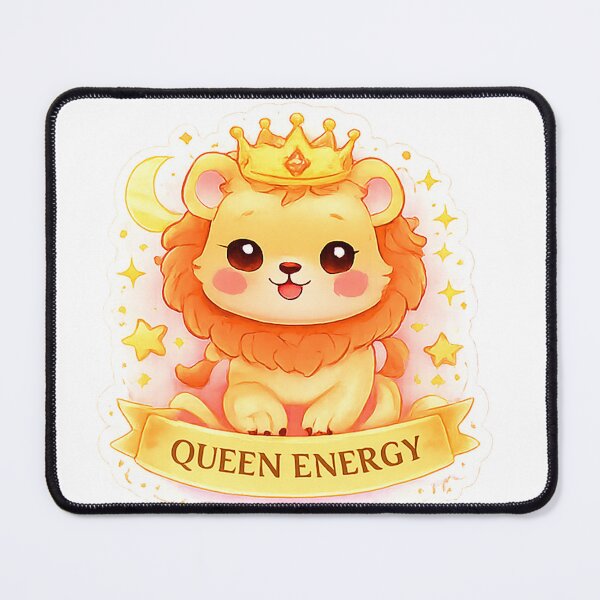 Item preview, Leo Queen Energy | Cute Zodiac Lion Sticker designed and sold by AmRishi.