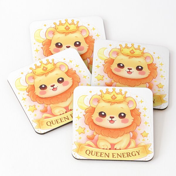 Item preview, Leo Queen Energy | Cute Zodiac Lion Sticker designed and sold by AmRishi.