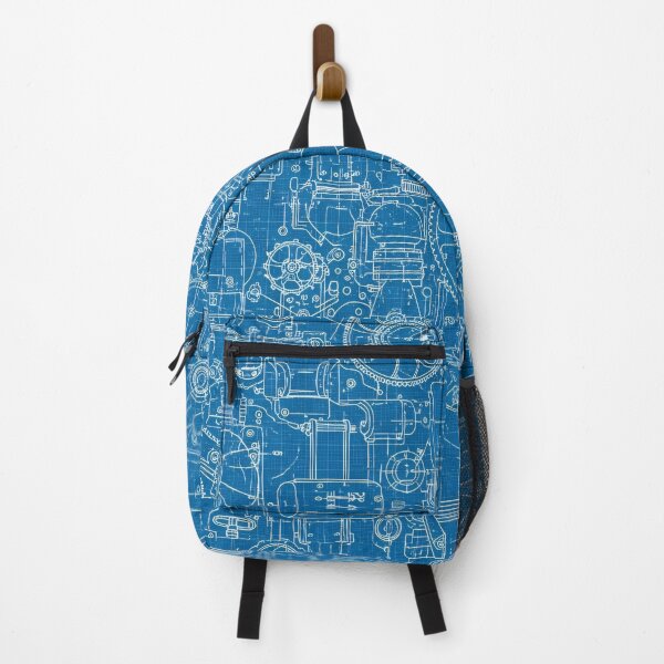 Item preview, Mechanical Blueprint Collage designed and sold by Kaleidoscope Print.