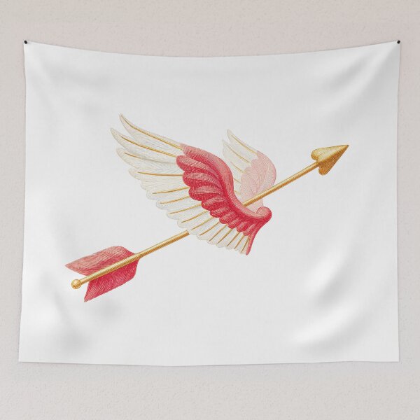 Item preview, Winged Heart Arrow – Valentine Illustration designed and sold by BobaBunny76.