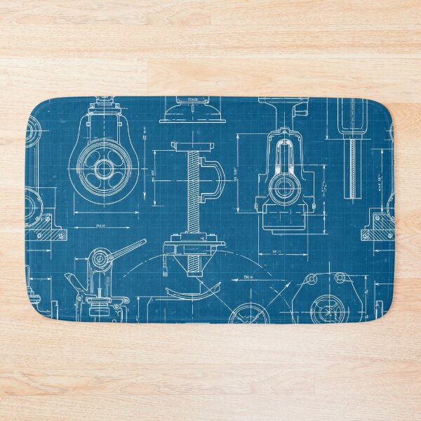 Item preview, Vintage Valve Blueprint designed and sold by Kaleidoscope Print.