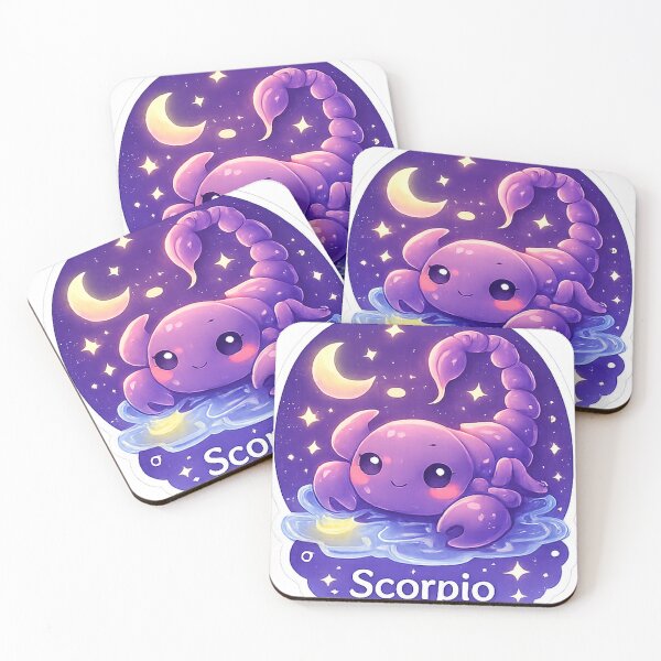 Item preview, Cute Scorpio Zodiac Sticker – Kawaii Astrology Gift for Scorpio Personality designed and sold by AmRishi.