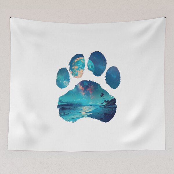 Item preview, Tropical Paw Print – Moonlight Edition designed and sold by luckyilio.