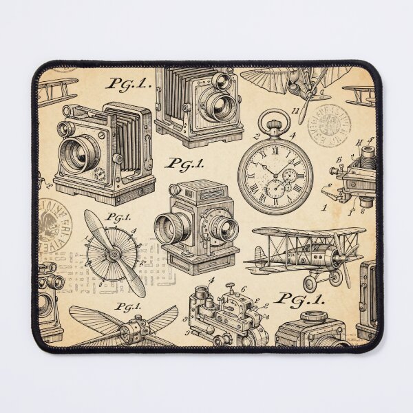Item preview, Antique Camera Blueprint designed and sold by Kaleidoscope Print.