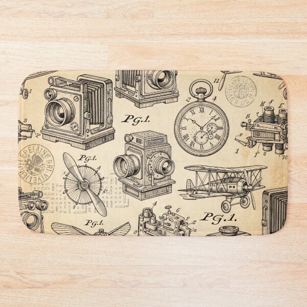 Item preview, Antique Camera Blueprint designed and sold by Kaleidoscope Print.