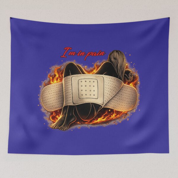Item preview, I’m in Pain – Emotional Healing Art | Bandage Heart Illustration designed and sold by hdraHdra.