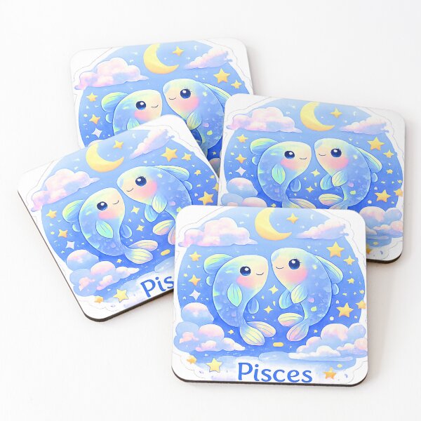Item preview, Pisces Zodiac Cute Fish Illustration – Dreamy Astrology Art designed and sold by AmRishi.
