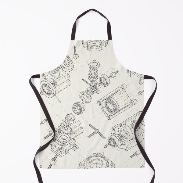Item preview, Mechanical Exploded Blueprint designed and sold by Kaleidoscope Print.