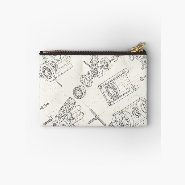 Item preview, Mechanical Exploded Blueprint designed and sold by Kaleidoscope Print.