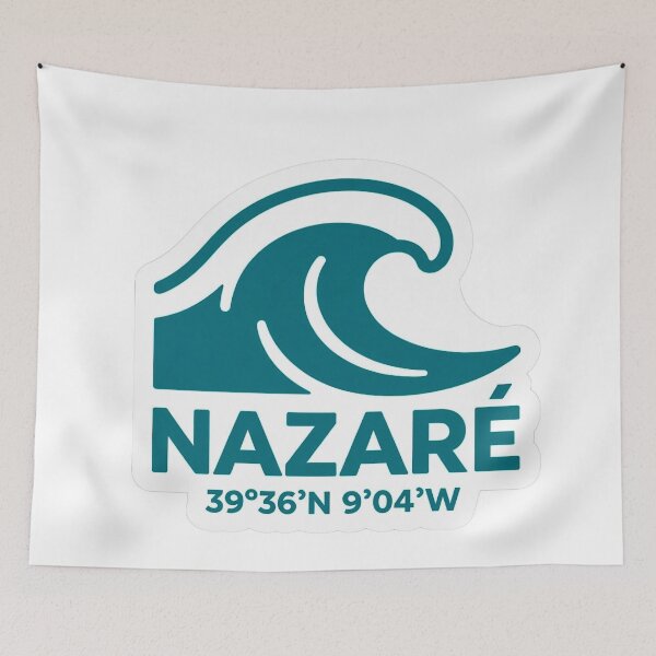 Item preview, Nazaré Big Wave Portugal Surf Badge designed and sold by vivaportugalstore.