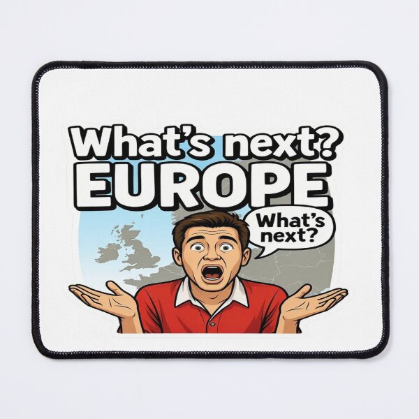Item preview, What’s Next? EUROPE – Funny Travel Adventure T-Shirt & Sticker Design designed and sold by Sushikidsntod.