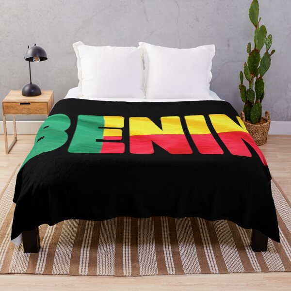 Item preview, BENIN - Flag Flying in Wind cut to Letters Souvenir Sticker Shirt T-Shirt designed and sold by Adam Gormley.