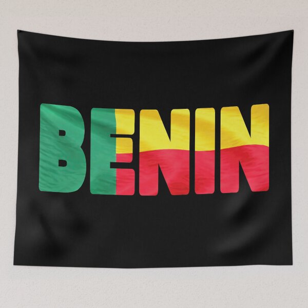 Item preview, BENIN - Flag Flying in Wind cut to Letters Souvenir Sticker Shirt T-Shirt designed and sold by Adam Gormley.