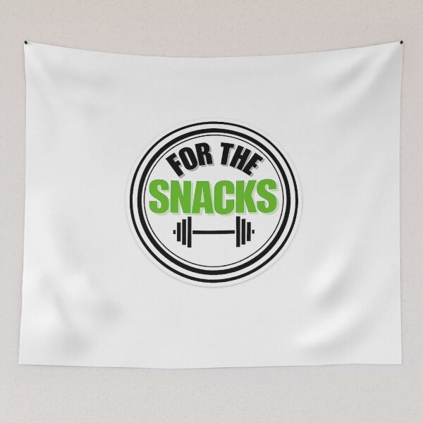 Item preview, For The Snacks - Funny Gym Motivation T-Shirt designed and sold by RelateAndTee.