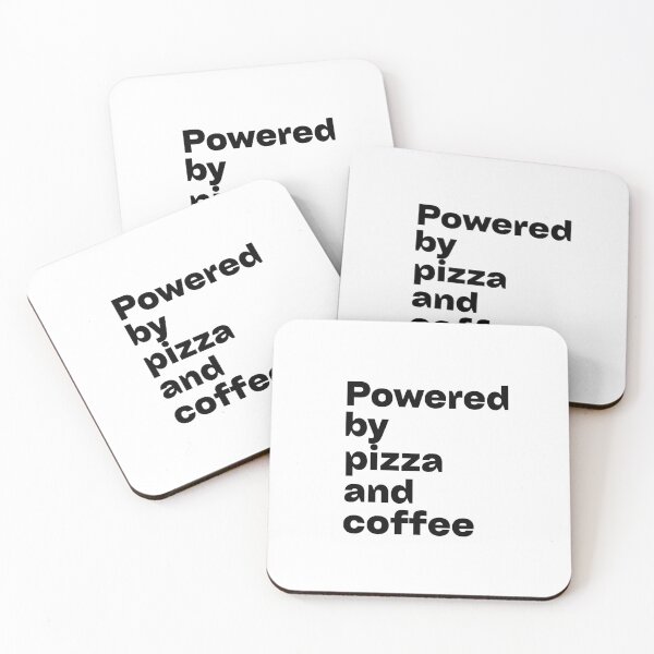 Item preview, Powered by pizza and coffee designed and sold by tedrify.
