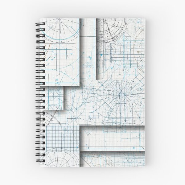 Item preview, Layered Blueprint Collage designed and sold by Kaleidoscope Print.