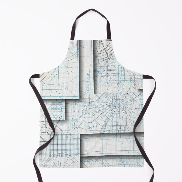 Item preview, Layered Blueprint Collage designed and sold by Kaleidoscope Print.
