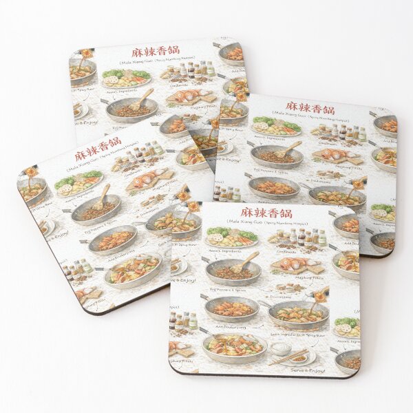 Item preview, 麻辣香锅 Malaxiangguo Recipe Illustration｜Authentic Chinese Dry Hot Pot Ingredients & Cooking Guide designed and sold by fishnsteve.