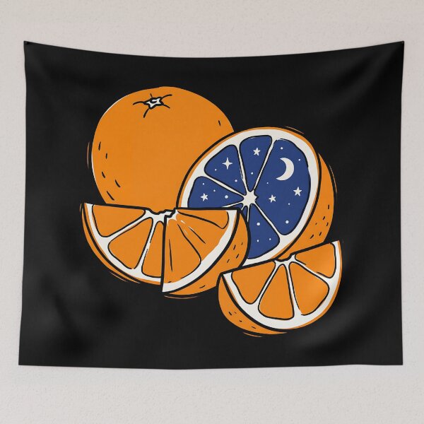 Item preview, Midnight Citrus – Cosmic Orange Surreal Fruit Art designed and sold by DesignedByMarty.