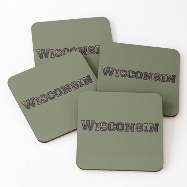 Item preview, Wisconsin Camo Typography – Rugged Outdoor Military Style Design designed and sold by Long Family Gifts.