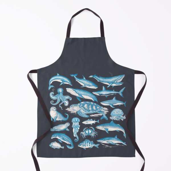 Item preview, Vintage Blue Ocean Life Engraving Illustration designed and sold by Artishal.