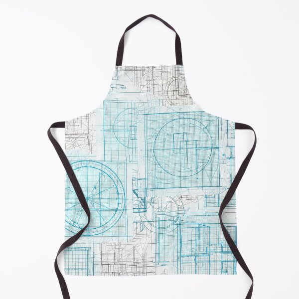 Item preview, Cyan Blueprint Gridwork designed and sold by Kaleidoscope Print.