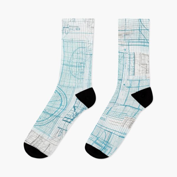 Item preview, Cyan Blueprint Gridwork designed and sold by Kaleidoscope Print.
