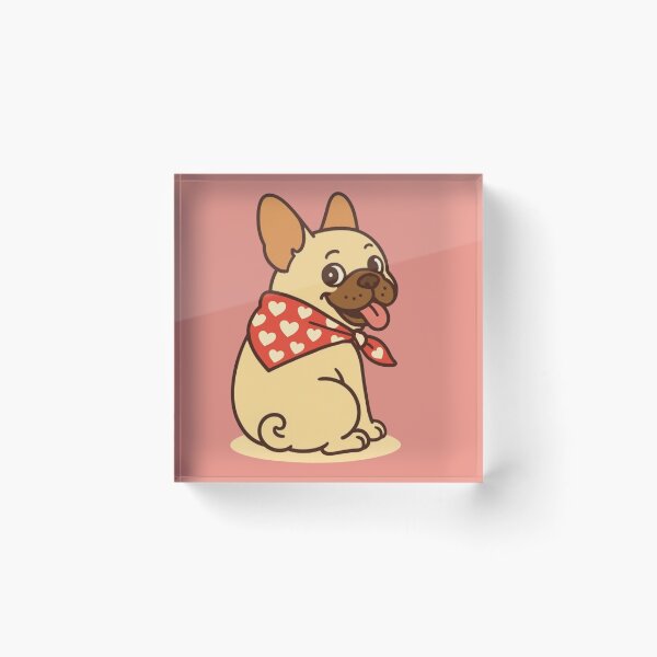 Item preview, French Bulldog Valentine Illustration – Modern Dog Art   designed and sold by Aloloco.